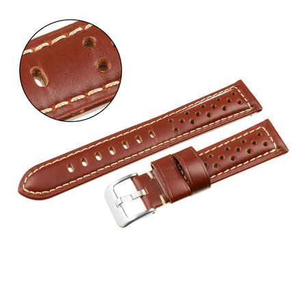 PACIFIC W82 - 2.22 - CIEMNY BRĄZ / BIAŁA NIĆ - 22mm