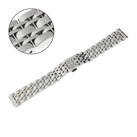 BRANSOLETA - SOLID ZAP. MOT. - MB 56 - 31 - SREBRNY - 18mm