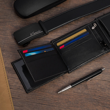 KOMPLET KRYNICKI - 113 BLACK / WHITE - PASEK 125 cm