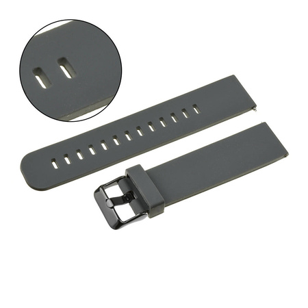 PASEK U15 - 7/B - CIEMNY SZARY / CZARNY - 20MM