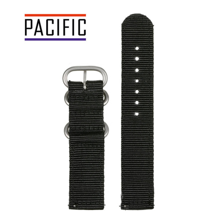 PASEK N02 - 1/SL - CZARNY / SREBRNY - 24MM