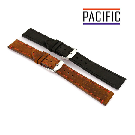 PACIFIC W72 - 2.6 - CIEMNY BRĄZ / CZERWONA NIĆ - 22MM