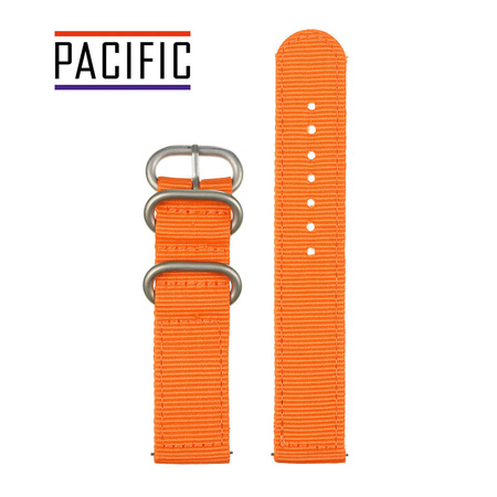 PASEK N02 - 12/SL - POMARAŃCZOWY / SREBRNY - 18MM