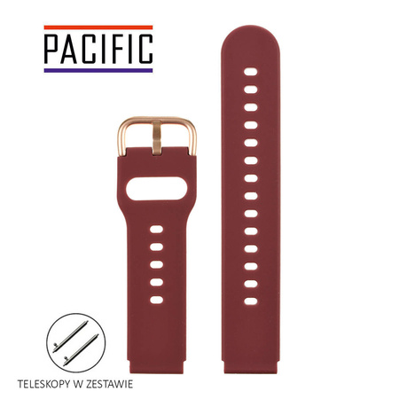 PASEK U01 - 18/RG - FIOLETOWY / RÓŻOWY ZŁOTY - 22MM