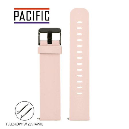 PASEK U15 - 13/B - JASNY RÓŻOWY / CZARNY - 24MM