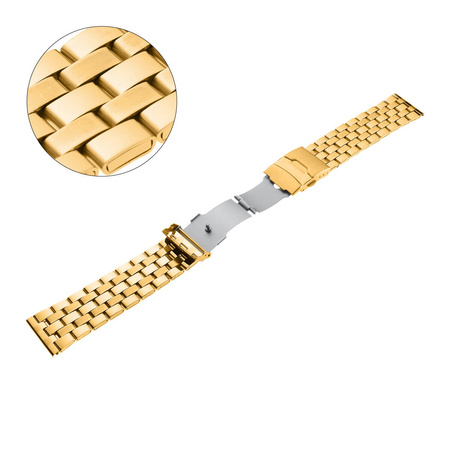 BRANSOLETA - STALOWA HQ - MB 102 - 30 - ZŁOTY - 16mm