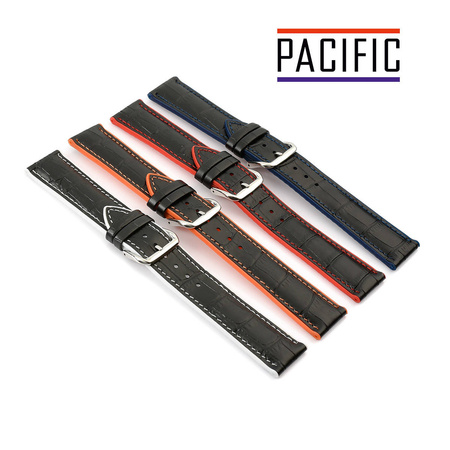 PASEK U18 - 1.6 - CZARNY / CZERWONA NIĆ - 20mm