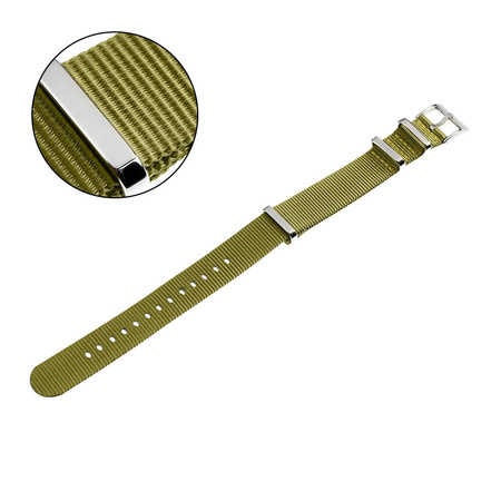 PASEK N03 - 27.10 - CIEMNO ZIELONY - ŻÓŁTA NIĆ