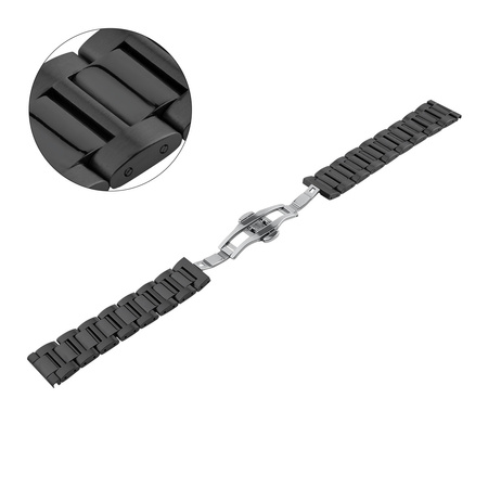 BRANSOLETA - SOLID ZAP. MOT. - MB 62 - 1 - CZARNY - 22mm