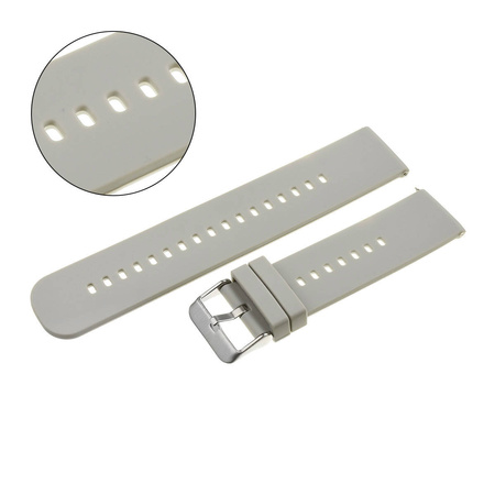 PASEK U27 - 32/SL - JASNY SZARY / SREBRNY - 18mm