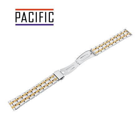 BRANSOLETA STALOWA SLIM - MODEL 45 - 31/30 - SREBRNY/ZŁOTY - 18mm