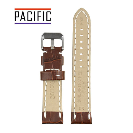 PACIFIC W49 - 2.22 - CIEMNY BRĄZ / BIAŁA NIĆ - 24MM