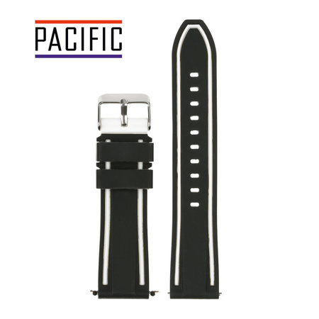 PASEK U14 - 1.22 - CZARNY / BIAŁY - 20MM