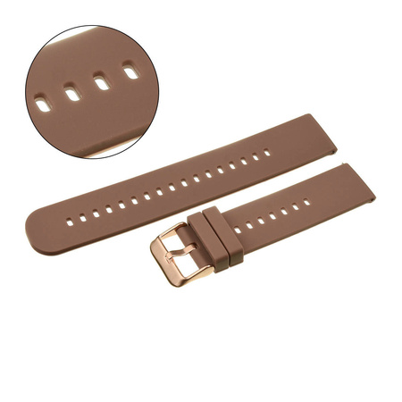 PASEK U27 - 2/RG - CIEMNY BRĄZ / RÓŻOWE ZŁOTO - 18mm