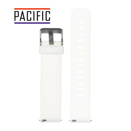 PASEK U15 - 22/S - BIAŁY / SREBRNY - 22MM