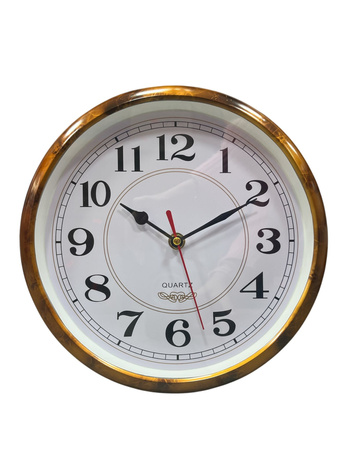 ZEGAR KWARCOWY OKRĄGŁY 2012 BRĄZOWY