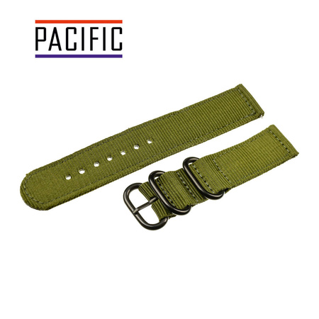PASEK N02 - 27/B - CIEMNY ZIELONY / CZARNY - 24MM