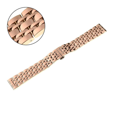 BRANSOLETA - SOLID ZAP. MOT. - MB 56 - 33 - RÓŻOWY ZŁOTY - 22mm