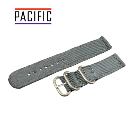 PASEK N02 - 7/SL - SZARY / SREBRNY - 22MM