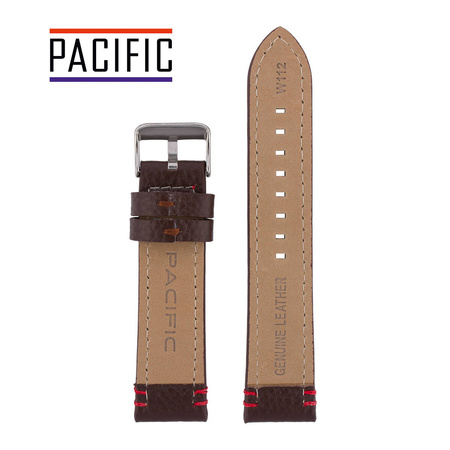 PACIFIC W112 - 2.6 - CIEMNY BRĄZ / CZERWONA NIĆ - 22mm