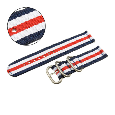 PASEK N02 - N94/SL - WIELOKOLOROWY / SREBRNY - 24MM