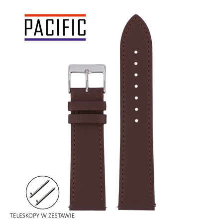 PACIFIC W55 - 2 - CIEMNY BRĄZ - 22MM