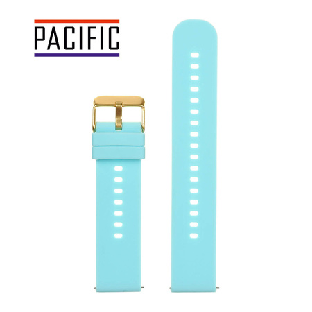 PASEK U27 - 19/G - JASNY NIEBIESKI / ZŁOTY - 22mm