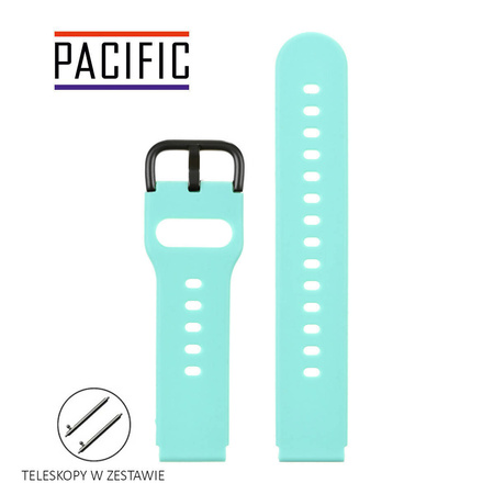 PASEK U01 - 20/B - MIĘTOWY / CZARNY - 22MM