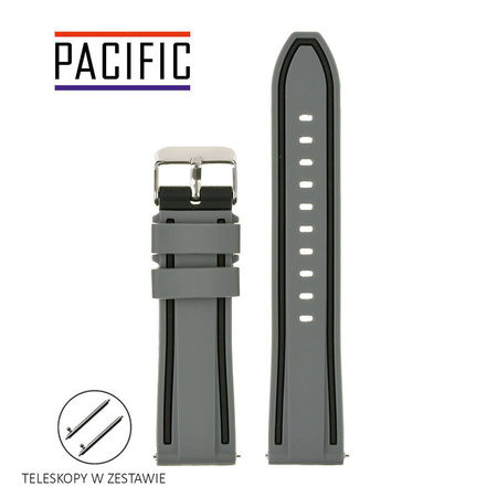 PASEK U14 - 7.1 - CIEMNY SZARY / CZARNY - 24MM