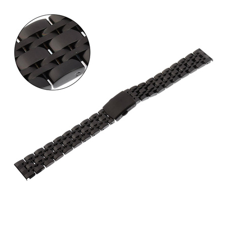 BRANSOLETA - SOLID - MB 19 - 1 - CZARNY - 20mm