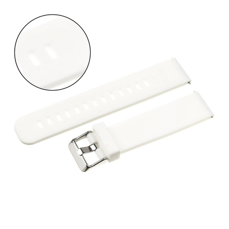 PASEK U15 - 22/S - BIAŁY / SREBRNY - 24MM