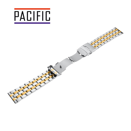 BRANSOLETA - STALOWA HQ - MB 102 - 31/30 - SREBRNY / ZŁOTY - 22mm