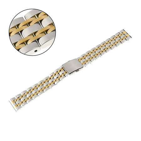 BRANSOLETA - SOLID - MB 19 - 31/30 - SREBRNY / ZŁOTY - 18mm