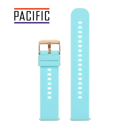 PASEK U27 - 19/RG - JASNY NIEBIESKI / RÓŻOWE ZŁOTO - 22mm