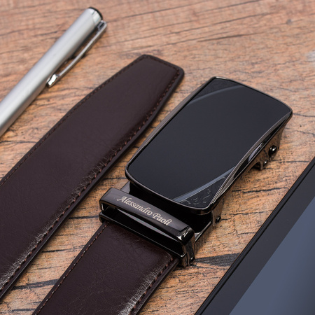 PASEK DO SPODNI AP 01-005 DARK BROWN- PAKIET 5 SZTUK