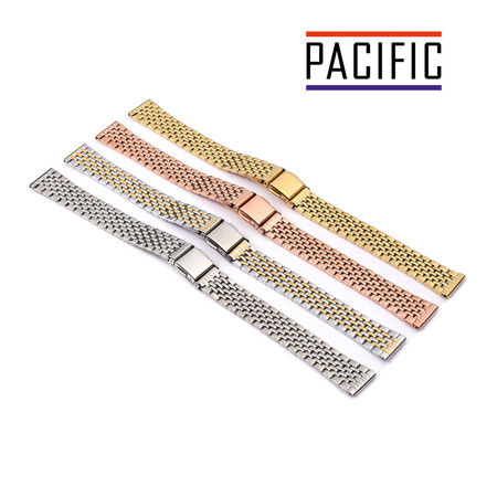 BRANSOLETA STALOWA SLIM - MODEL 41 - 33 - RÓŻOWY ZŁOTY - 14mm