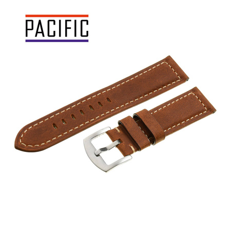 PACIFIC W29 - 2.22 - CIEMNY BRĄZ / BIAŁA NIĆ - 22MM