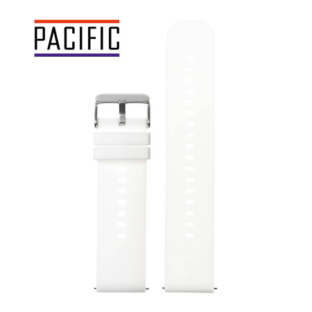 PASEK U27 - 22/SL - BIAŁY / SREBRNY - 22mm