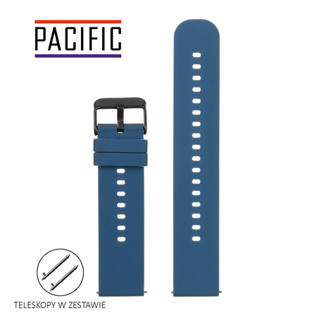 PASEK U27 - 5/BL - GRANATOWY / CZARNY - 22mm