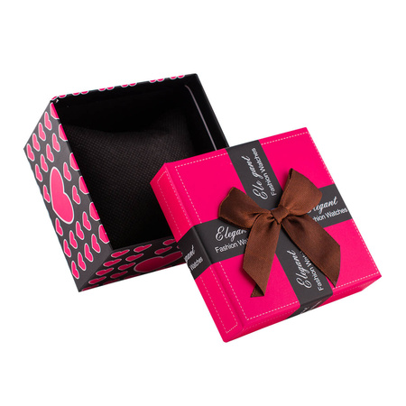 PUDEŁKO WSTĄŻKA CIEMNY RÓŻ