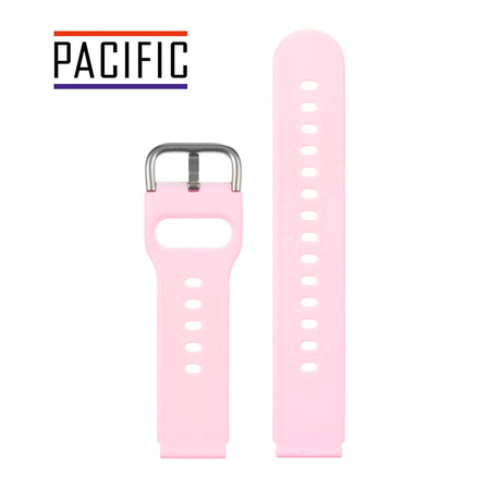 PASEK U01 - 25/S - RÓŻOWY / SREBRNY - 22MM