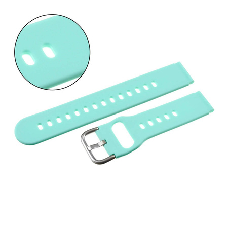 PASEK U01 - 20/S - MIĘTOWY / SREBRNY - 22MM