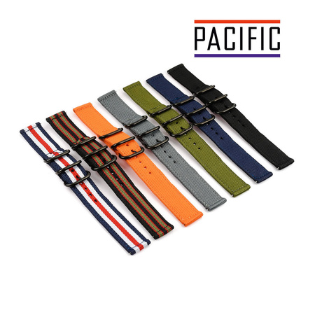 PASEK N02 - 7/SL - SZARY / SREBRNY - 24MM