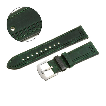 PACIFIC W73 - 27.1 - CIEMNY ZIELONY / CZARNA NIĆ - 22MM