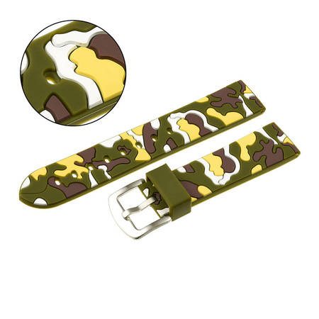 PASEK U13 - 11 - ZIELONY / MORO - 22MM