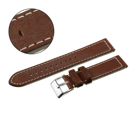 PACIFIC W99 - 2.22 - CIEMNY BRĄZ / BIAŁA NIĆ - 22mm