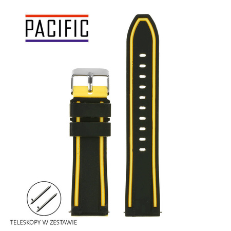 PASEK U14 - 1.10 - CZARNY / ZÓŁTY - 20MM