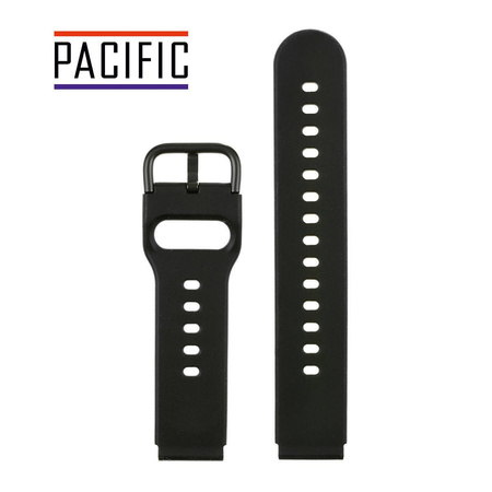 PASEK U01 - 1/B - CZARNY / CZARNY - 22MM