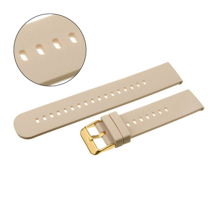 PASEK U27 - 17/G - BEŻOWY / ZŁOTY - 20mm