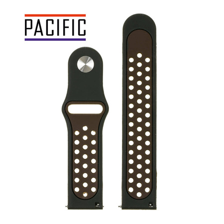 PASEK U11 - 1.2 - CZARNY / BRĄZOWY - 22MM